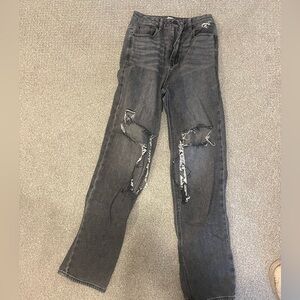 Womens pacsun ripped black jeans size 27